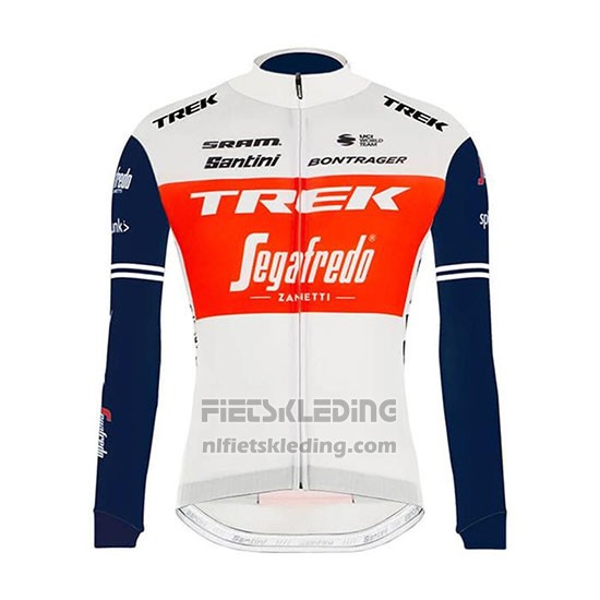 2020 Fietskleding Trek Segafredo Wit Rood Zwart Lange Mouwen en Koersbroek